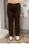 Picture of CURVY GIRL BROWN TAILORED STRAIGHT LEG TROUSERS